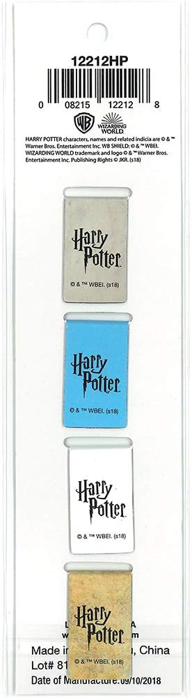 Ata-Boy Harry Potter Assortment #2 Set of 4 1" Magnetic Page-Top Bookmarks