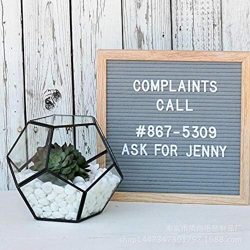 10 x 10 inch Felt Board Felt Letter Board Sign, Message Board Word Board Letter Boards Sign Bulletin Board Letters, Pregnancy Announcements Baby Announcement Sign (Grey)