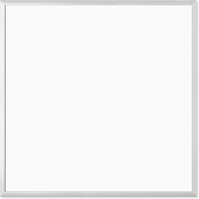 U Brands Dry Erase Board White Board, 36" x 36" Inches, Melamine Surface, Silver Aluminum Frame (2889U00-01)