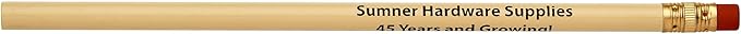 Pencil Guy Promotional Personalized Imprinted Cream Round Pencils 144 to a box. 19 color(s) to choose from!