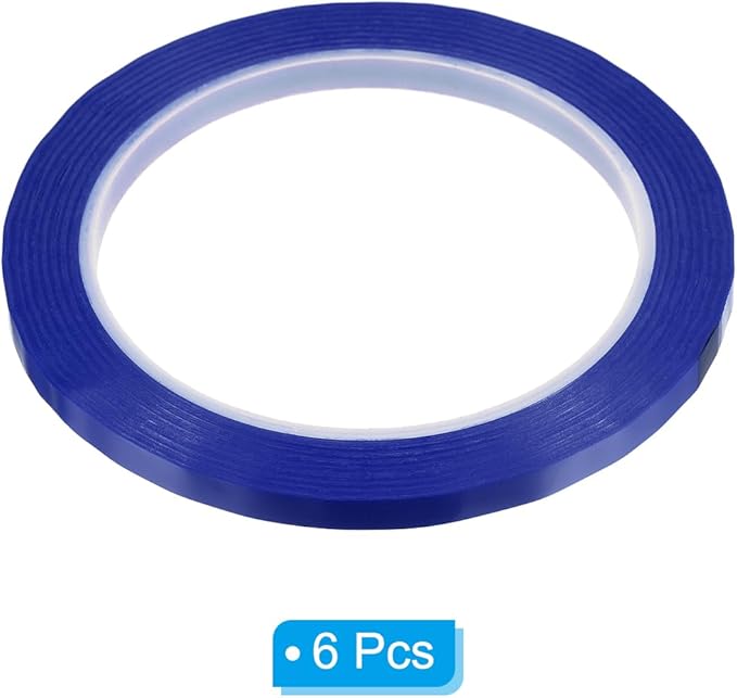 PATIKIL 1/4" Whiteboard Tape, 6 Pack Thin Dry Erase Tape for Graphic Chart Marking DIY Art, Blue