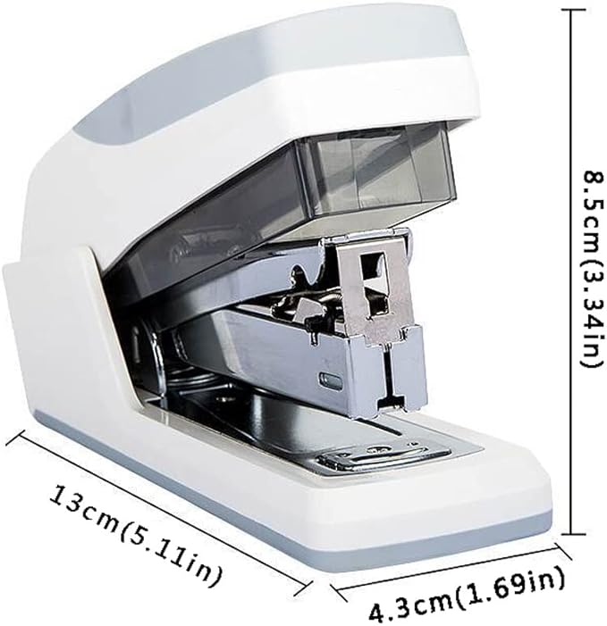 KUYWLMKMZZ Desk Stapler Office Stapler Desktop Stapler is Practical and Labor-Saving and Office Document Binding White Can Bind 20 Sheets Capacity School Supplies (Color : White)