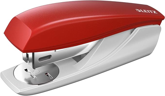 Leitz Stapler, 25 Sheet Capacity, Red, Ergonomic Metal Body, Includes Staples, NeXXt Range, 55010025