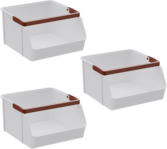 Of 3 Desktop Organizers Box Large Capacity Storage Container for Offices Supplies Desk Organization Tool Presentation Storage Box
