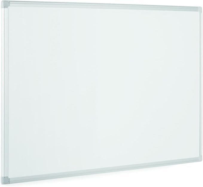 MasterVision Earth Series Magnetic Laquered Steel Dry Erase Board, 100% Recycled Frame, Snap-On Marker Tray, 48" x 96", Aluminum Frame