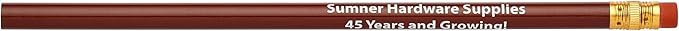 Pencil Guy Promotional Personalized Imprinted Burgundy Round Pencils 144 to a box. 19 color(s) to choose from!