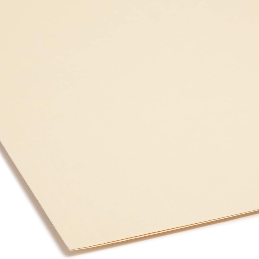 Smead 100% Recycled Fastener File Folder, 2 Fasteners, Reinforced 1/3-Cut Tab, Letter Size, Manila, 50 per Box (14547)