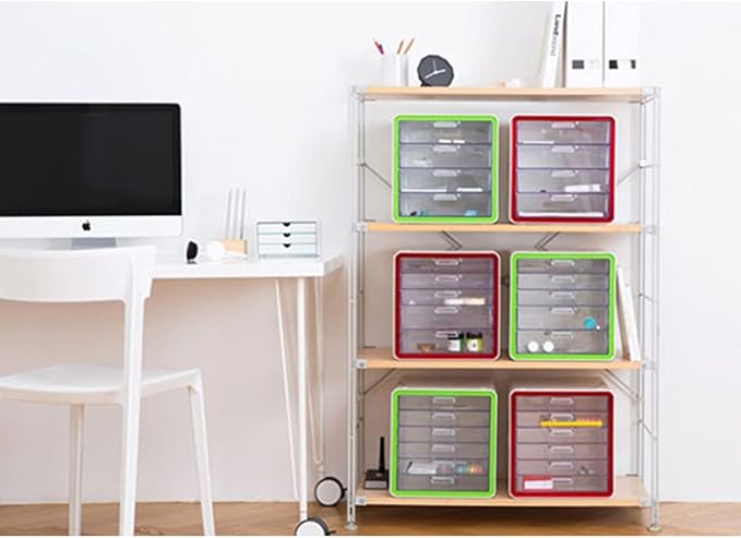 SYSMAX MYROOM Multiple use Document Stationary Organizer Home Office School Organizer Tote W285mm X D345mm X H295mm Multiple use 6tier (Green&White) (Green)