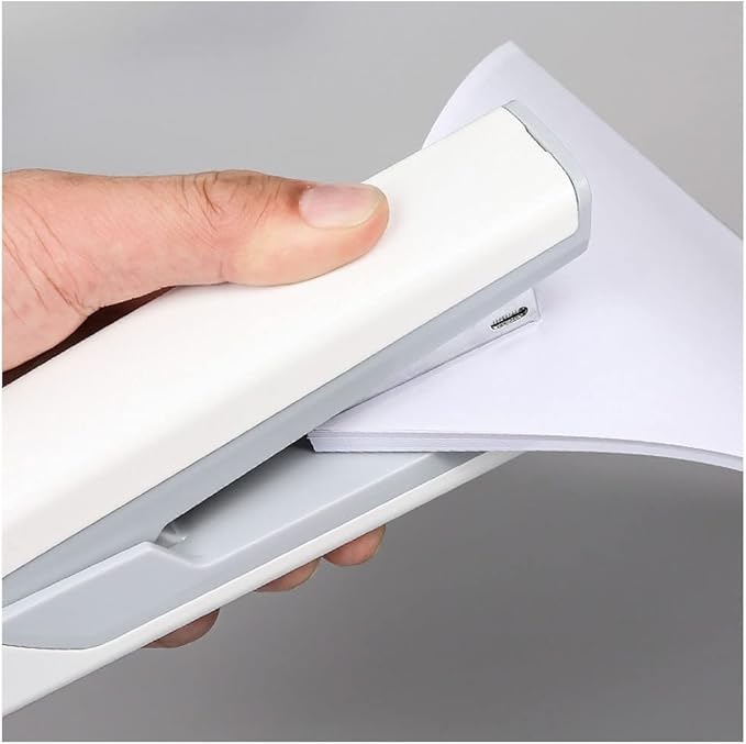 KUYWLMKMZZ Desk Stapler Labor-Saving Staplers Staplers Office Heavy Duty White Student Stapler 25 Pages Capacity to Send 1 Box of Staples School Supplies (Color : B)