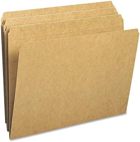 Smead File Folder, Reinforced Straight-Cut Tab, Letter Size, Kraft, 100 Per Box (10710)