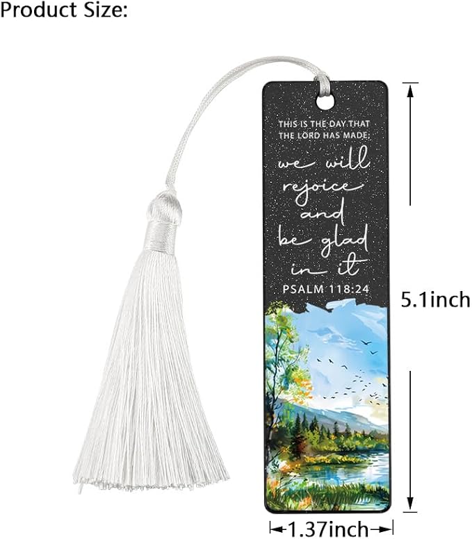 Christian Joy - Inspiring Bookmark, Inspirational Gift for Believers, Uplifting Gift for Spiritual Readers, Spiritual Bookish Present, Unique Landscape & Scripture Design Bookmark, WCB86