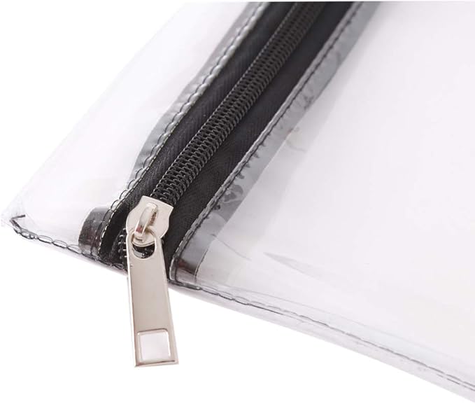 Clear Vinyl Zipper Multi-purpose Waterproof Office Home Supply Organizers toiletry Pouch Tool Bag 4-pack