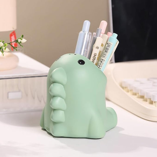 Funny Big Mouth Animals Pen Holder for Office Desk Accessories, Cute Cartoon Animals Makeup Brush Holder Pencil Cup Toothbrush Holder Vanity Organizer Kawaii Home Decor (Dinosaur)