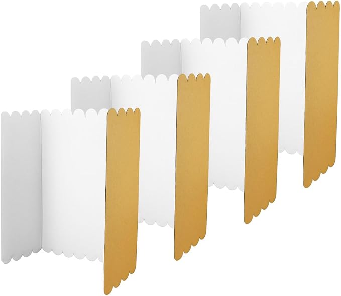 4 Pack Science Fair Boards Foldable Corrugated Cardboard Trifold 24 x 16 Inches Project Boards Poster Boards for Science Fairs, Business Presentations, Event Displays