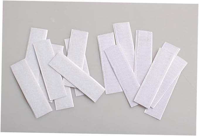 PartyKindom 10pcs Hook and Adhesive Tape Sticker Pads for Easy Wall Mounting for Use Reusable and Removable Strong Adhesion for Smooth