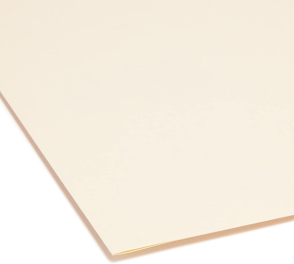 Smead File Folder, Reinforced 2/5-Cut Right of Center Position, Guide Height, Letter Size, Manila, 100 Per Box (10376)