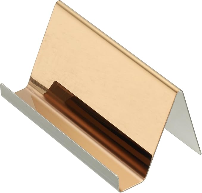 PATIKIL Business Card Holder for Desk, 3Pcs Business Card Holders Stainless Steel Card Stand Organizer Cards Display for Office Exhibition, Rose Gold