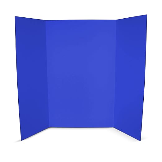 Flipside Products 36” x 48” Foam Project Boards for Presentations, Science Fair, School Projects, Event Displays and Trifold Picture Board - Blue 3/16'' Thick - 10 Pack