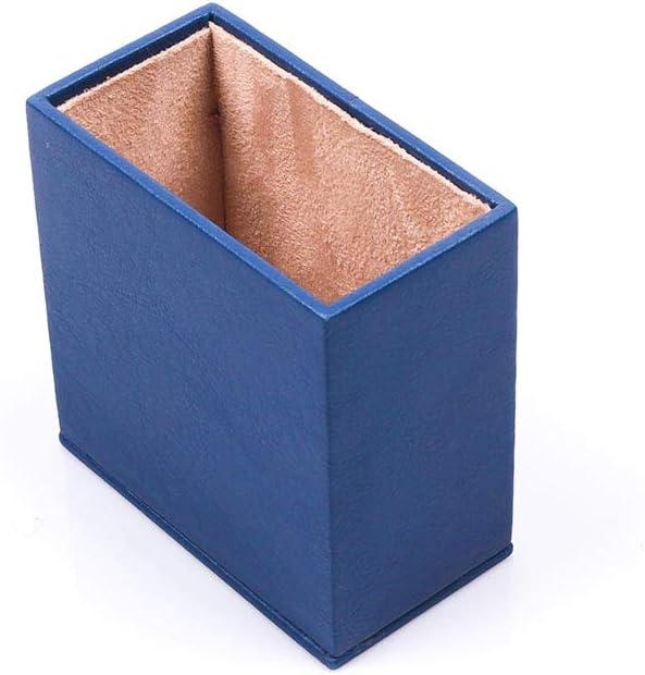 MOOGCO Leather Document Tray - Pen Holder - Note Paper Holder -3 Accessories-Desk Organizer - Office Desk Accessories - Desktop Storage - 3 PCS (BLUE)