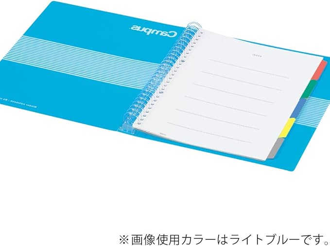 KOKUYO Campus B5 Slide Binder Notebook with 5 Tab Dividers, PP Cover, 26 Hole, 100 Sheets Capacity, Pink, Japan Import (RU-P334NP)