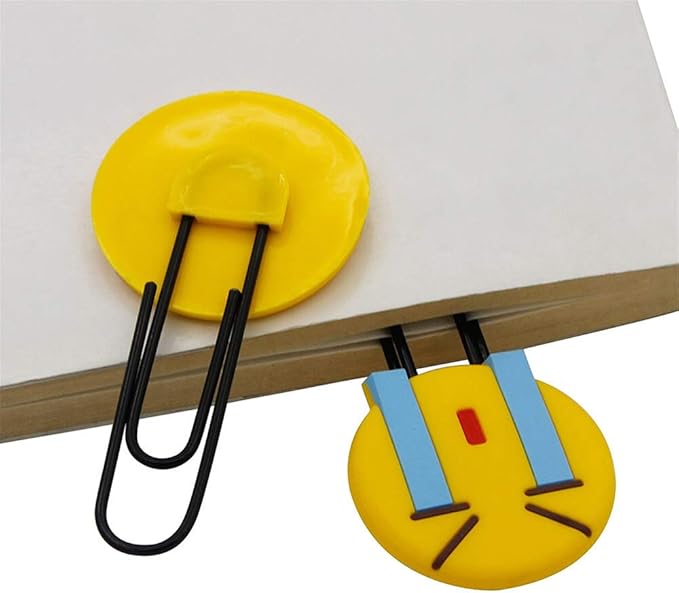 Cute Bookmarks, Funny Paperclip Bookmark, Novelty Emoticon Book Marker for Girls, Boys, School Student (Random 10PCS)