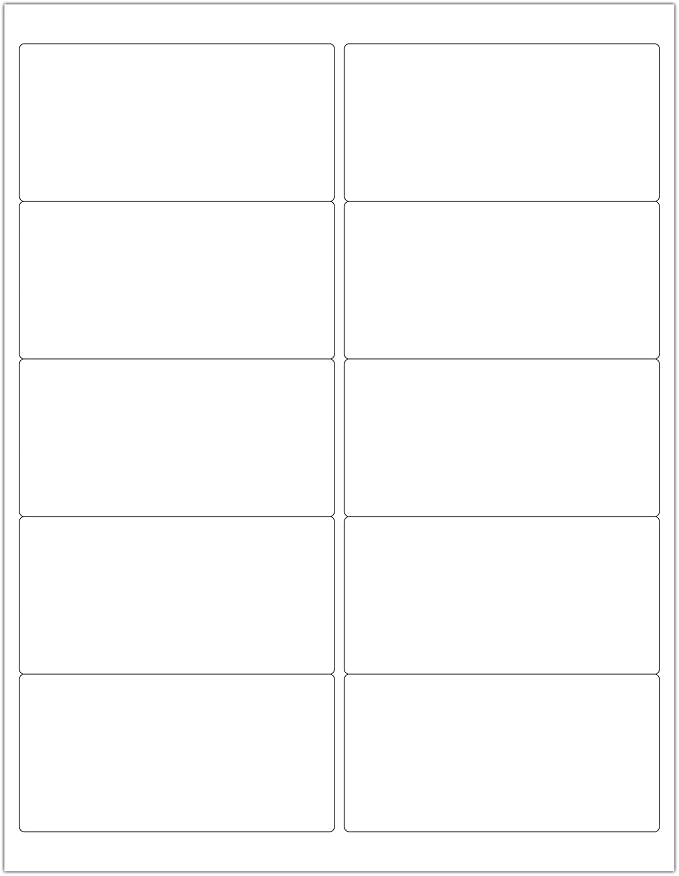 ChromaLabel 2 x 4 Inch Printable Labels, Compatible with Laser and Inkjet Printers, 250 Stickers per Pack, 25 Sheets, White