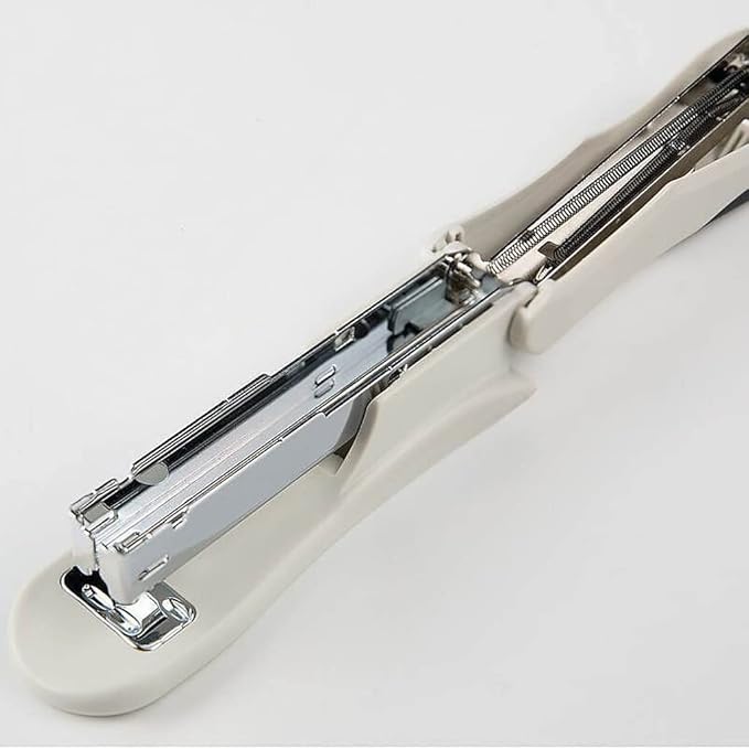 KUYWLMKMZZ Desk Stapler Student Stapler Office Desk Stapler Rotatable Nail Plate Binding Machine Practical Office Tool Suitable for Office Document Binding White School Supplies (Color : A)