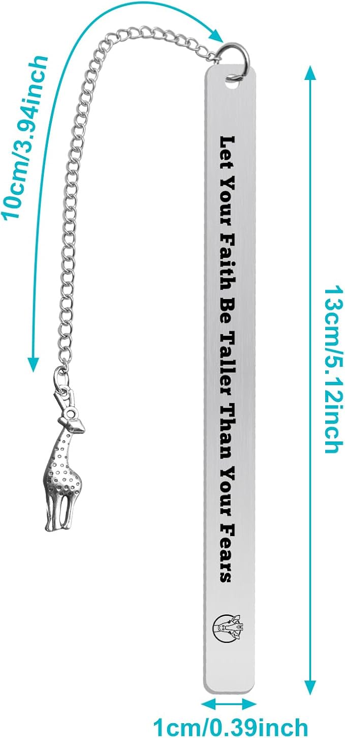 Giraffe Gift for Giraffe Lovers Giraffe Bookmark Inspirational Gifts for Friends Sister Daughter Son Animal Lovers Gifts Religious Gift for Christians Graduation Birthday Gifts Animal Giraffe Gift