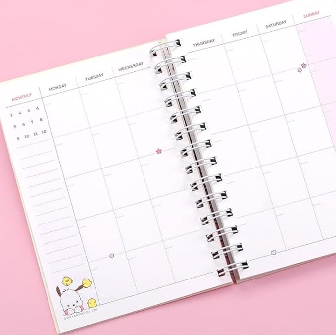 Generic New Version Cute Kitty Melody Friends 365 Daily Planner, 5 x 7 inches, Hard Cover (Ivory)