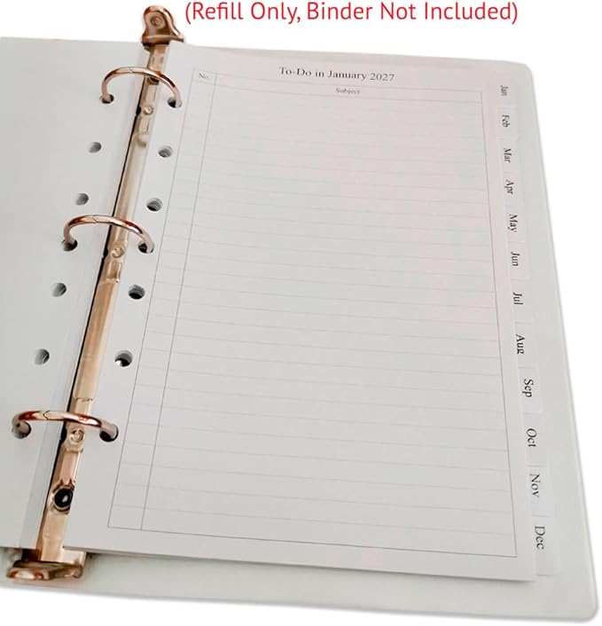 newestor 2026-2027 Monthly Planner Refills 5.5" x 8.5" for Mini Binder, 21 Months from Apr 2026 to Dec 2027, Desk Size