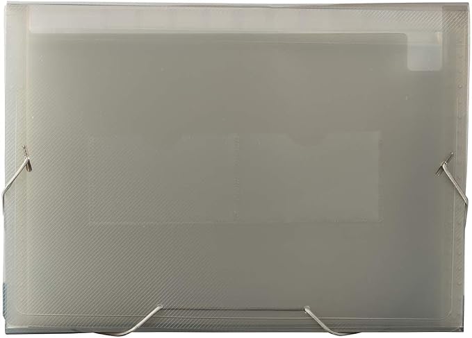 JAM PAPER Accordion Folders - 13 Pocket Plastic Expanding File - Letter Size - 9 x 13 - Smoke Grey - 2/Pack
