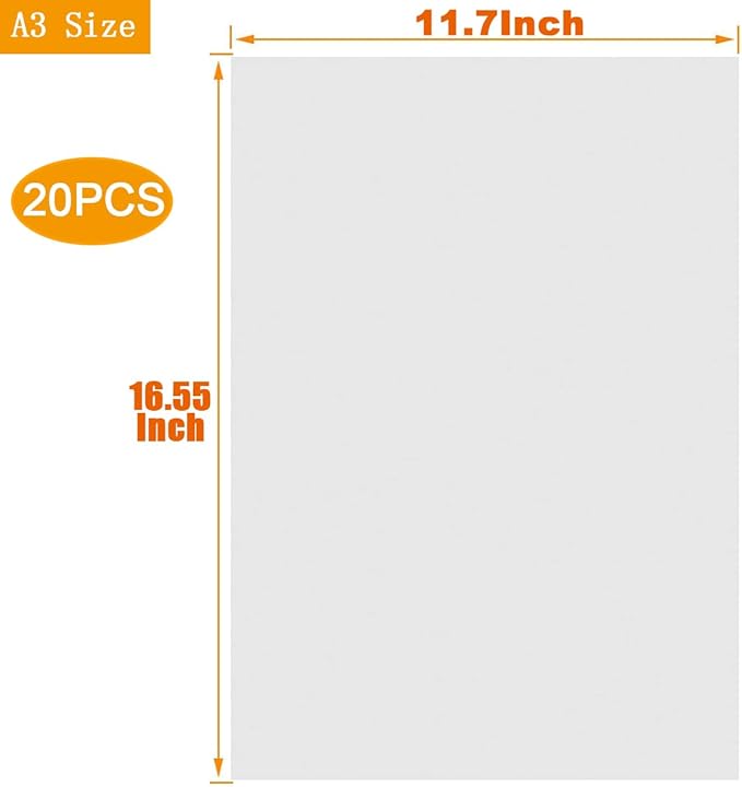 20 Pack White Foam Board for Projects 12"x16.5" Foam Core Board 1/5" Thick Polystyrene Foam Sheet Foam Backing Board Poster Foam Board Sheets for Art Crafts, School, Presentation, Wedding