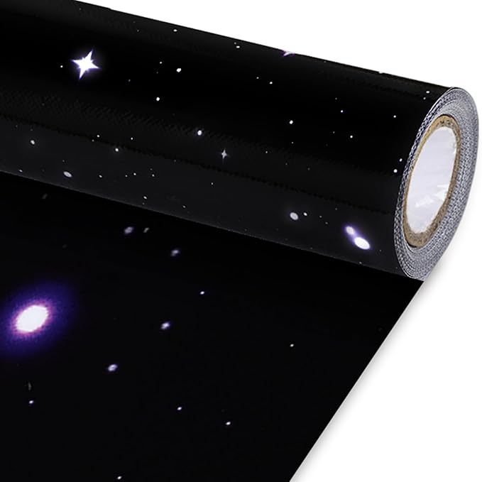 Starry Bulletin Board Paper Roll Non-Woven Bulletin Board Background Reusable Waterproof Blue Purple Classroom Poster Fade Resistant Poster for Classroom Decor Wrapping Crafts Supplies 15.6 In x 12 Ft