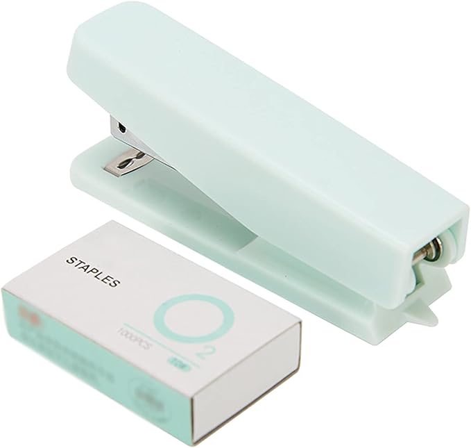 Stapler Stapler Portable Stapler Set with 1000 Pieces Staples Stationery Office Binding Tool School Binder Teacher Gift Office Stapler (Color : Green)