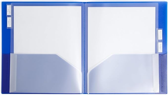 Smead 10-Pocket Organizer, Letter Size, 2 per Pack, 1 Each of Dark Blue and Teal (89204)
