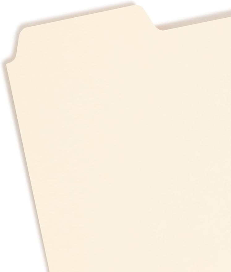Smead Card Guide, Plain 1/3-Cut Tab (Blank), 3" H x 5" W, Manila, 100 per Box (55030)