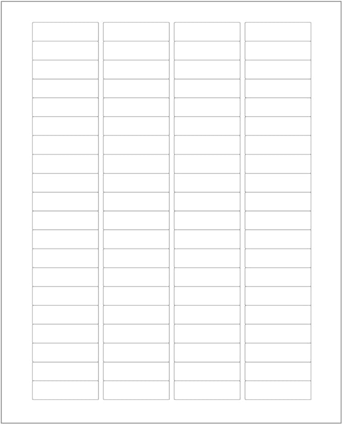 ChromaLabel 0.50 x 1.75 Inch Printable Labels, Compatible with Laser and Inkjet Printers, 2000 Stickers per Pack, 25 Sheets, White