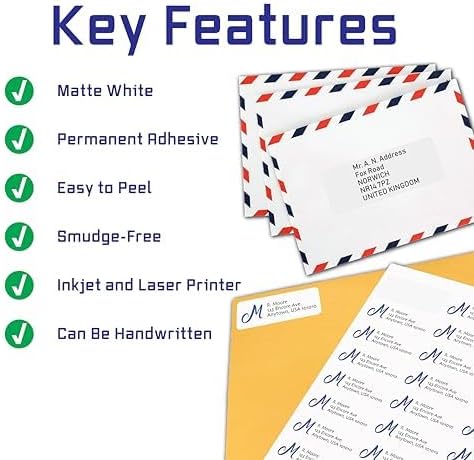 CD/DVD Label Full Face | Qty 500 Disc, 1000 Spine | 250 Sheets Total | Permanent White Matte | Inkjet & Laser Compatible | Memorex Large Core | Easy to Peel | Made in USA | Blank Label