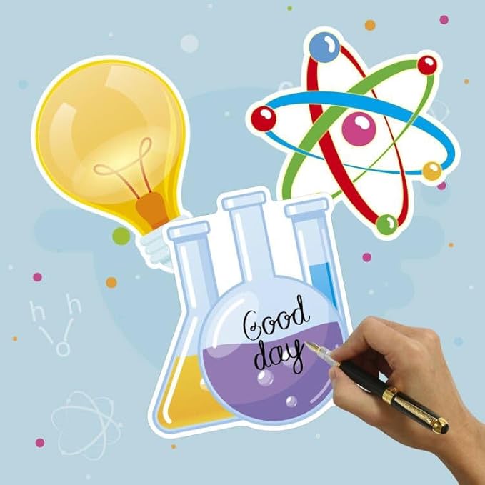 45 Pcs Science Cutouts Science Lab Accents Scientific Cut-Outs for Party Classroom Scientist Bulletin Board Craft Home Office Wall Decoration