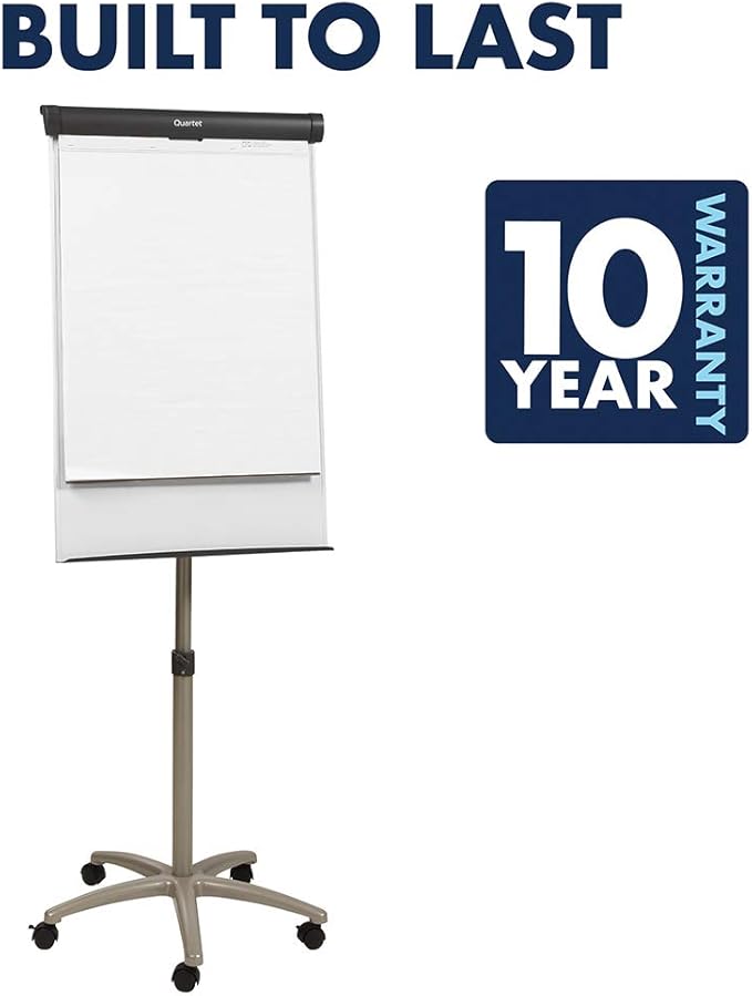 Quartet Easel, Magnetic Whiteboard/Flipchart, 3' x 2', Compass Mobile Presentation, Graphite Frame (ECM32EU)
