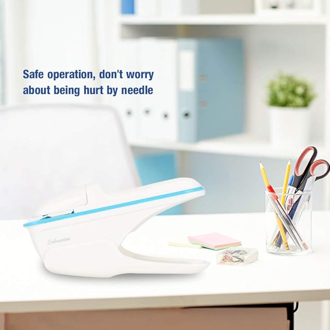 Stapleless Stapler, Stapleless No Holes ABS Material Staple Stapler Stapleless Staplers with Labor Saving Structure for Stapling