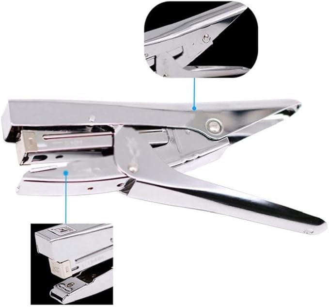 Metal Stapler - Hand Grip Type Labor-Saving Binding Device Stapler （7.5 * 18 * 2.7 Cm）