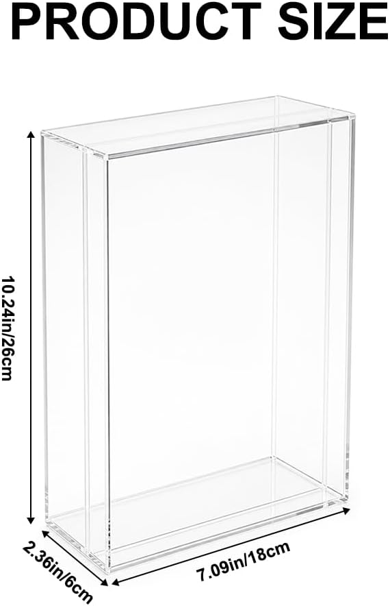 Acrylic Bible Display Case Wall Mount, Clear Acrylic Display Case for Bible, Vertical & Horizontal Book Protector Case for Collectors to Display and Storage Bibles, DVDs, 10.2 x 7 x 2.4 Inch