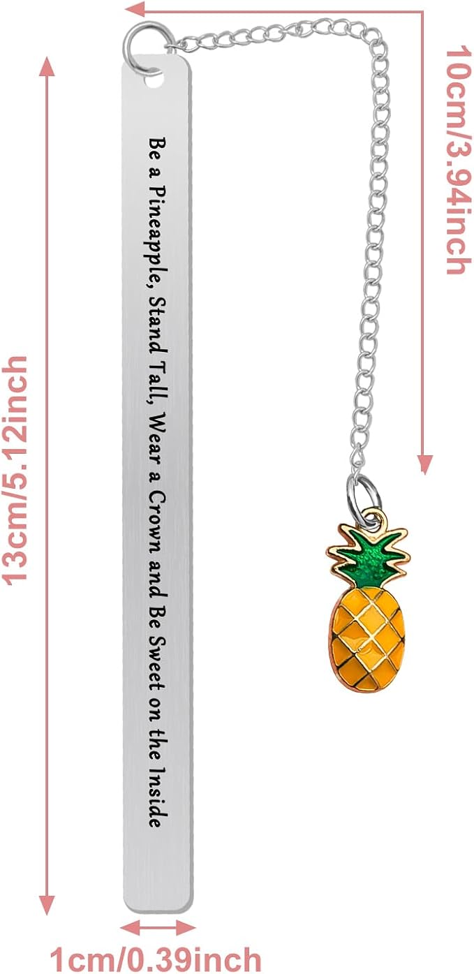 Inspirational Bookmark for Women Pineapple Gift for Women Encouragement Gifts for Daughter Sister Friend Pineapple Birthday Gifts for Women Bookmarks Gifts for Women Booklover