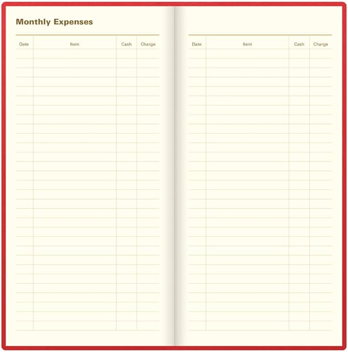 Letts of London® 2026 Belgravia Weekly/Monthly Appointment Book and Planner, 12 Months, January to December, Italian Leather, Vertical, Slim Size, 6.625" x 3.25", English, Red (C33SURD-26)