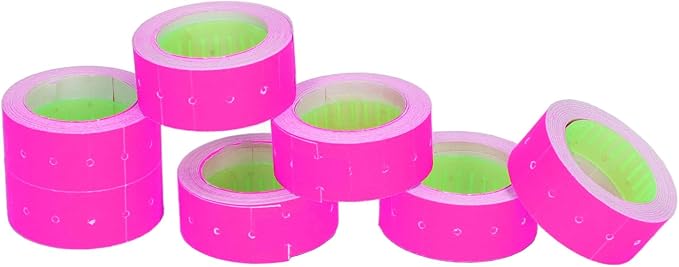 Pricing Labels, 30 Rolls 15000 Price Gun Labels for Mx-5500 M5500 White Price Marker Stickers Label Paper Tag Labels 21x12mm(Rose)