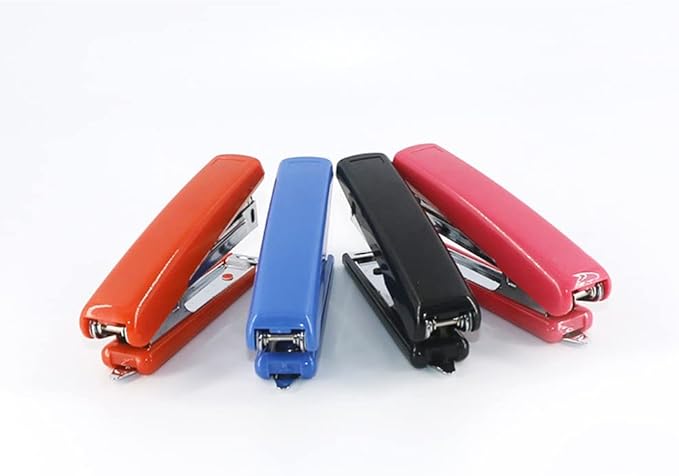 Desk Stapler Stapler Document Binding Stabler Desktop Stapler Labor-Saving Office Student Supplies 25 Pages Capacity 4 Colors for Choice School Supplies (Color : A)