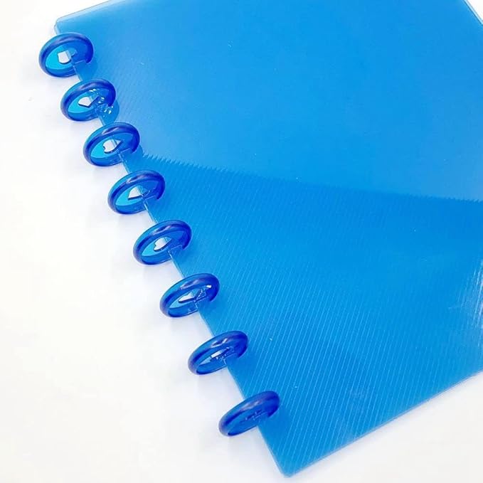 100pcs Planner Expander Discs 1.26Inch Book Binding Disc For Discbound Notebook Accessories Heart Binder Rings(Transparent Blue,1.26 inch/32 mm)