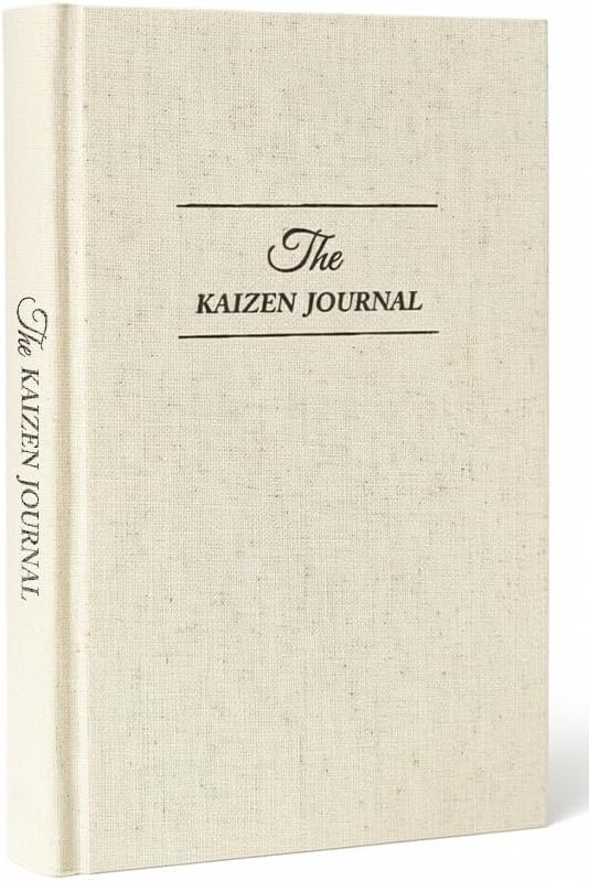 The Kaizen Journal for Self Improvement – Undated Daily Planner & Habit Tracker for Men & Women, Productivity, Focus & Mental Health – 24-Week Goal Planner with Gift-Ready Box, Two Colors (Original Linen)