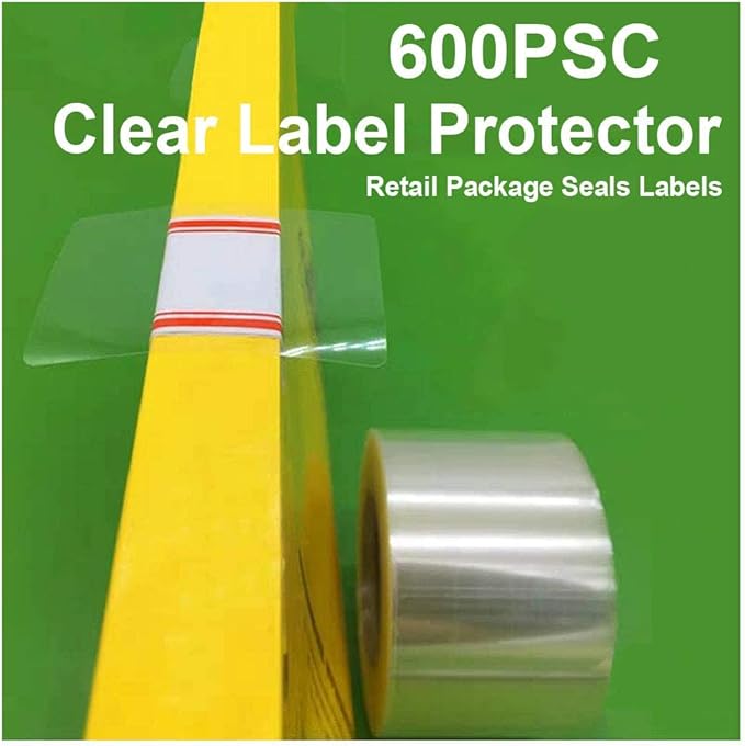 Clear Label Protector - Super Gloss - 2x3 Inch Retail Package Seals Labels - 600 Label Shields per roll